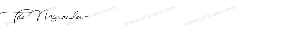 The Micrander字体转换